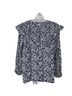 Mirth Floral Blue White Long Sleeve Blouse Size L - photo 2