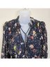 Veronica Beard 100% Silk Floral Black Cocktail Dress Size XS - photo 6