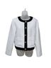 J.Crew 100% Polyester Solid Black White Blazer Size 12 - photo 1