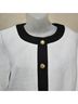 J.Crew 100% Polyester Solid Black White Blazer Size 12 - photo 4