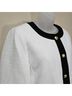 J.Crew 100% Polyester Solid Black White Blazer Size 12 - photo 6