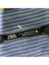 Zara Stripes Blue White Long Sleeve T-Shirt Size XS - photo 4