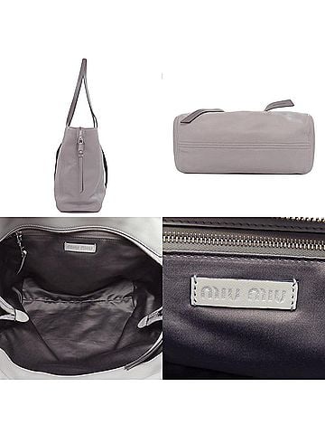 Miu Miu Miu Miu Miu Leather Tote Bag for Women MIUMIU (view 2)