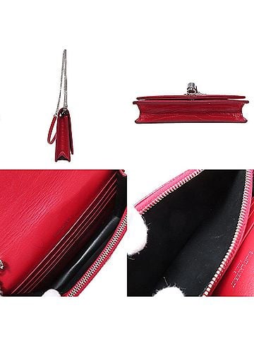 Yves Saint Laurent Yves Saint Laurent Chain Wallet Embossed Long Leather Women's YVES SAINT LAURENT (view 2)