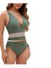 Amazon Basics Color Block Green One Piece Swimsuit Size XL - photo 1