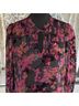 Evereve 54% Nylon 46% Rayon 100% Polyester Floral Black Purple Long Sleeve Blouse Size XS - photo 4