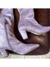 Anthropologie 100% Microfiber Pink Boots Size 7 - photo 12