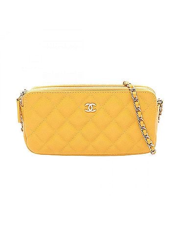 Chanel Chanel Matelassé Shoulder Bag/Handbag, Caviar Leather (Grained Calfskin), Women's, Yellow (view 1)