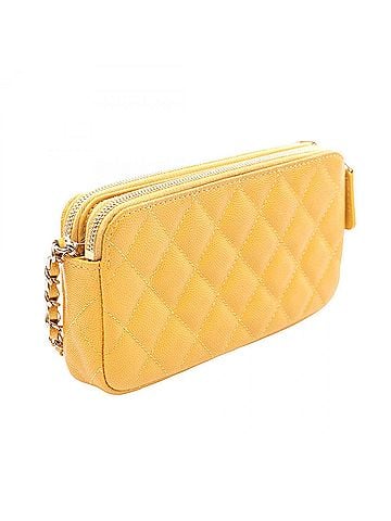 Chanel Chanel Matelassé Shoulder Bag/Handbag, Caviar Leather (Grained Calfskin), Women's, Yellow (view 2)