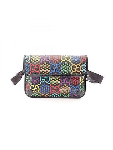 Gucci Gucci GG Psychedelic Waist Bag/Handbag, Coated Canvas and Leather, Men's, Black/Multicolor, 598113 (view 1)
