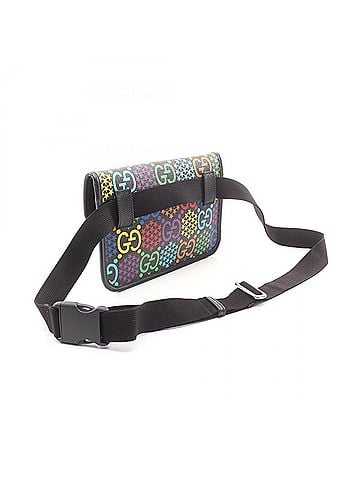 Gucci Gucci GG Psychedelic Waist Bag/Handbag, Coated Canvas and Leather, Men's, Black/Multicolor, 598113 (view 2)