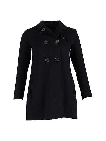 Max Mara  Max Mara Double-Breasted Peacoat in Black Wool (view 1)