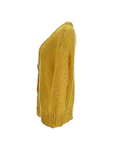 MARNI Marni Knitted Cardigan in Yellow Mohair Wool (view 2)