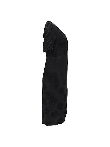 Rouje Paris Rouje Jacquard Gabin Wrap Dress in Black Viscose (view 2)