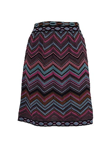 Missoni M Missoni Chevron Skirt in Multicolor Viscose (view 1)
