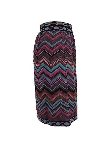 Missoni M Missoni Chevron Skirt in Multicolor Viscose (view 2)