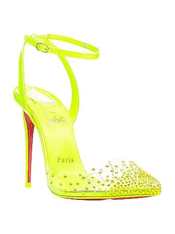 Christian Louboutin Christian Louboutin Spikaqueen 100 yellow Pvc strass degrade pump EU36.5 US6.5 (view 2)