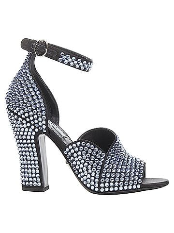Prada Prada blue crystal diamond encrusted chunky heel EU35.5 (view 1)