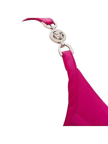Versace new VERSACE Medusa '95 Satin Waterlilly fuschia pink boned corset top IT36 XXS (view 2)