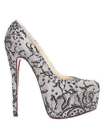 Christian Louboutin Christian Louboutin Stardust 160 Satin Lace pink black strass platform EU37.5 (view 1)