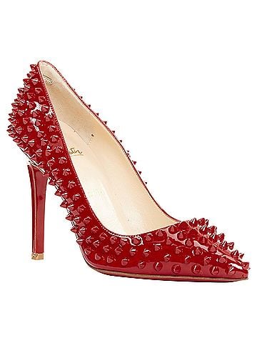 Christian Louboutin Christian Louboutin Pigalle Spikes 100 red patent leather studded pumps EU38 (view 2)