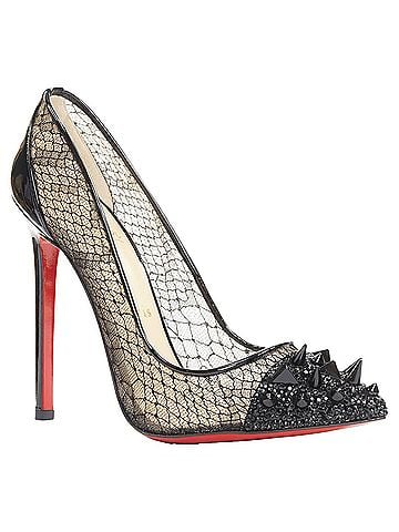 Christian Louboutin Christian Louboutin Picks &Co Potpourri 120 black lace spike strass pumps EU37.5 (view 1)