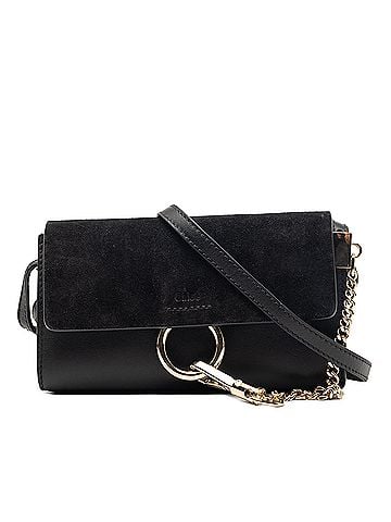 Chloé Mini Calfskin and Suede Faye Chain Crossbody (view 1)