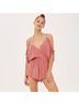 Topshop 100% Viscose Solid Pink Romper Size S - photo 6