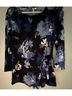 Elle Floral Blue Black White Long Sleeve Blouse Size M - photo 7