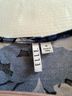 Elle Floral Blue Black White Long Sleeve Blouse Size M - photo 4