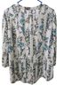 N Touch 100% Poly Floral Multi Color Blouse Size L - photo 2