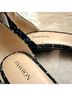 Pashion Tweed Black White Heels Size 8 - photo 3