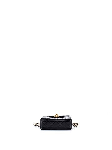 Chanel Kelly Top Handle Shopping Bag Quilted Shiny Aged Calfskin Nano (view 2)