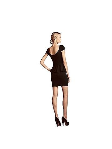 Amanda Uprichard Cap Sleeve Peplum Fitted Mini Dress Cocktail Dress (view 2)