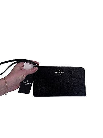Kate Spade New York Sparkly Black Zip Clutch Clutch (view 1)