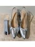 Pashion Solid Silver Heels Size 8 - photo 5