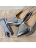 Pashion Solid Silver Heels Size 8 - photo 7