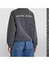 Anine Bing 100% Cotton Graphic Black Pullover Hoodie Size S - photo 4