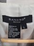 Sandro 97% Cotton 3% Elastane 100% Polyester Plaid Black White Gray Jacket Size L - photo 3