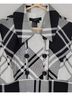 Sandro 97% Cotton 3% Elastane 100% Polyester Plaid Black White Gray Jacket Size L - photo 4