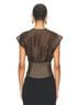 STAUD 100% Silk Brown Short Sleeve Silk Top Size 0 - photo 2