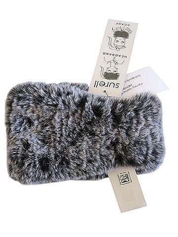Surell Faux Fur Knit Headband Scarf Ear Muffs (view 2)