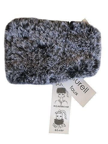 Surell Faux Fur Knit Headband Scarf Ear Muffs (view 1)