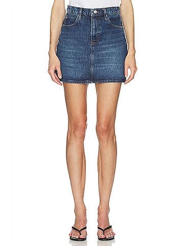 FRAME The High Mini Skirt in Acumen (view 2)