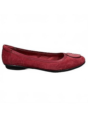 Clarks Women's Gracelin Zone Suede Slip On Ballet Flat in Red (view 1)