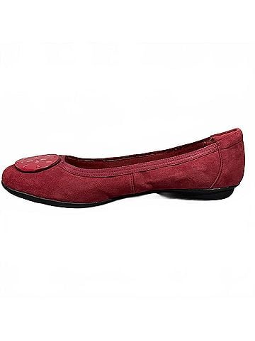 Clarks Women's Gracelin Zone Suede Slip On Ballet Flat in Red (view 2)
