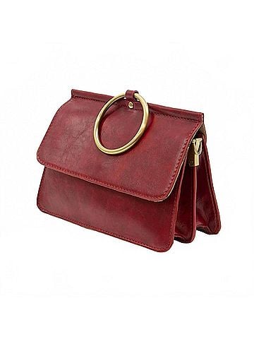 Joy Susan Women's Aria Ring Wristlet in Ruby (view 2)