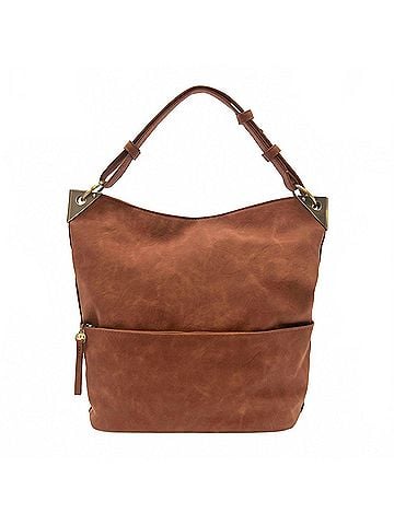 Joy Susan Women's Darcy Pocket Bucket Bag in Russet (view 1)