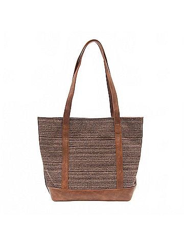 Joy Susan Women's Tia Tweed Pocket Tote Bag in Plum (view 1)