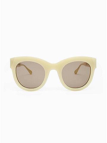 APERCU Women's Le Chat Cat-Eye Sunglasses in Ivoire (view 2)